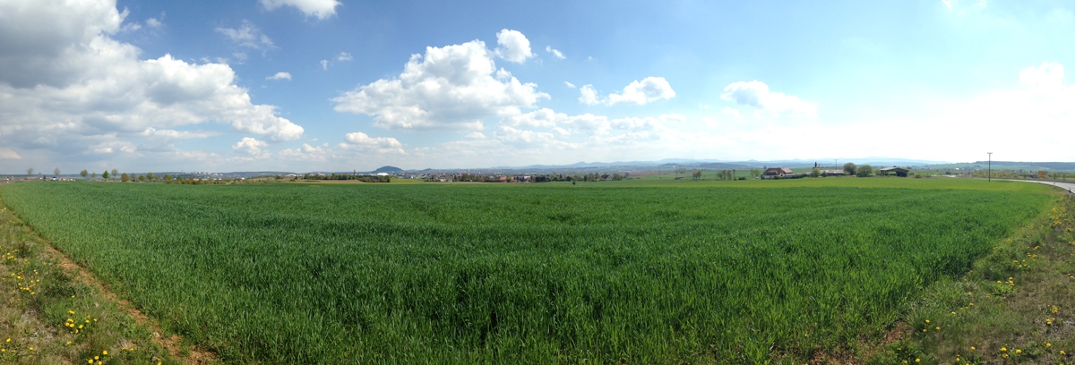 Blick aus dem Süden über Fulda bis in die Rhön