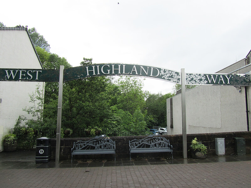 Offizieller Startpunk des West Highland Ways in Milngavie