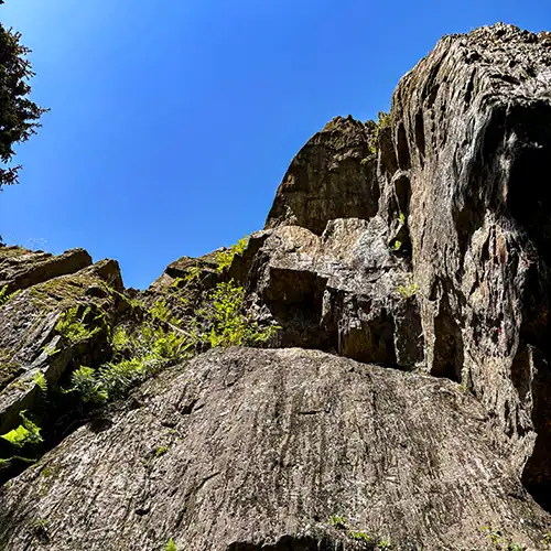 See You on the Outside Klettergarten Offner Fels 10 Schwerere Routen mit Dächern im Bereich Rambo