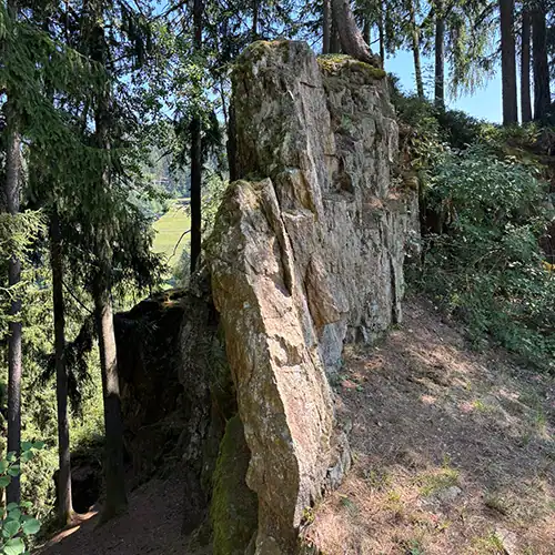 See You on the Outside Klettergarten Offner Fels 12 Felsformation im Bereich Diavolo