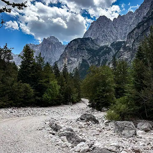 See You on the Outside Kranjska Gora 12 Wegverlauf im oberen Krnica-Tal